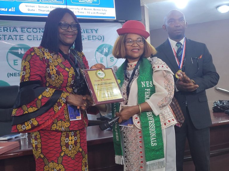 Ex-Edo Deputy Speaker,Mrs Oligbi-Edeko bags Award of Excellence