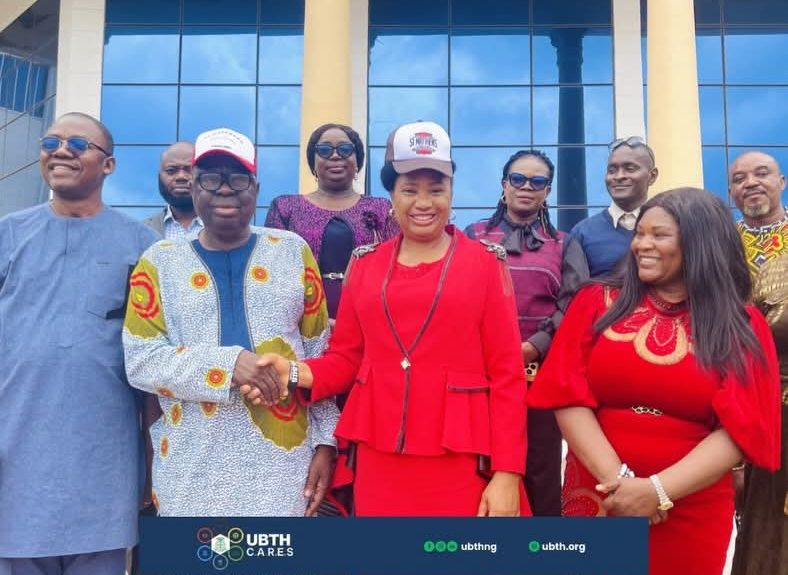 UBTH CMD Prof. Ize-Iyamu, Rev. Matthew Okpebholo brainstorm during visit to St. Matthew’s Royal Academy Eidenu Irrua