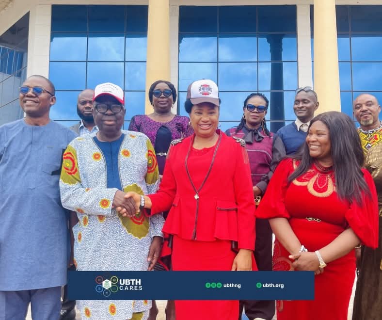 UBTH CMD Prof. Ize-Iyamu, Rev. Matthew Okpebholo brainstorm during visit to St. Matthew’s Royal Academy Eidenu Irrua